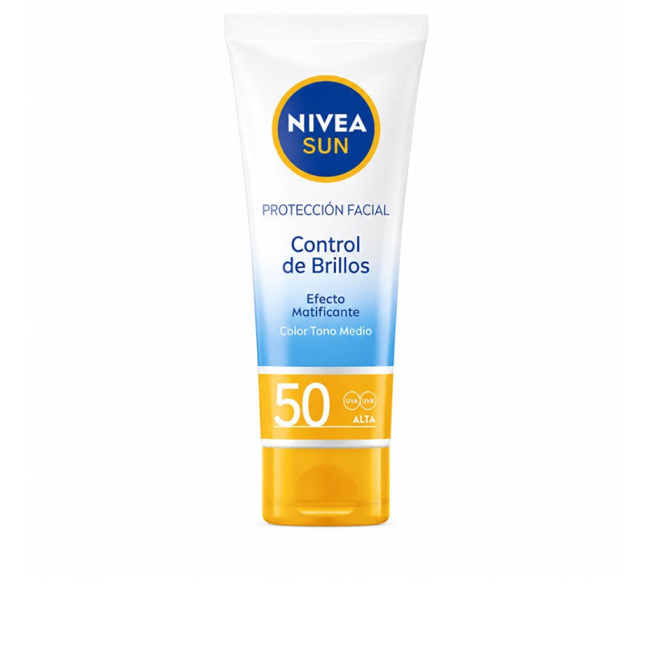 Fluid facial ultra-lejer cu protectie tripla NIVEA SUN CONTROL BRILLOS SPF50 40 ml