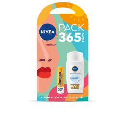 Set protectie solara pentru ten si buze NIVEA SUN FLUIDO INVISIBLE DIARIO SPF50 + LIPOSAN SPF50 