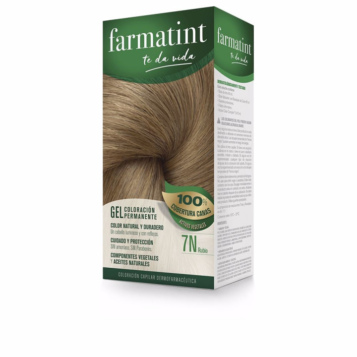 Vopsea permanenta de par FARMATINT GEL 7n blond 1 buc