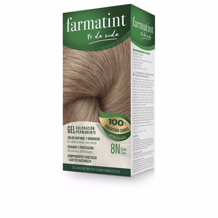 Vopsea permanenta de par FARMATINT GEL 8n blond deschis 1 buc