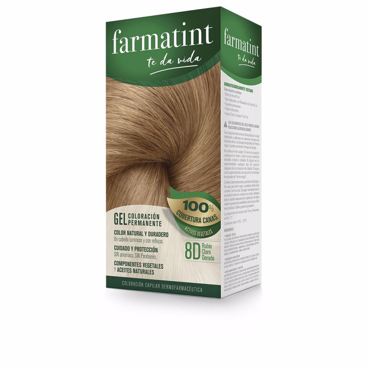 Vopsea permanenta de par FARMATINT GEL 8d blond auriu deschis 1 buc