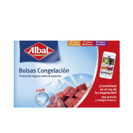 Pungi in 3 straturi pentru congelator 3 marimi Albal 45 buc