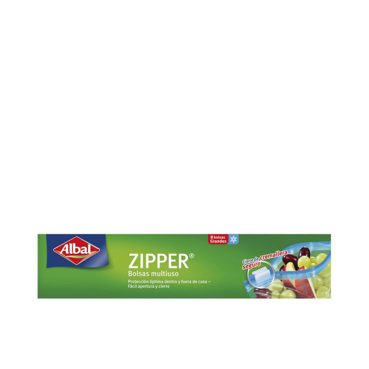 Pungi reutilizabile inchidere tip zipper 3 litri Albal 8 buc