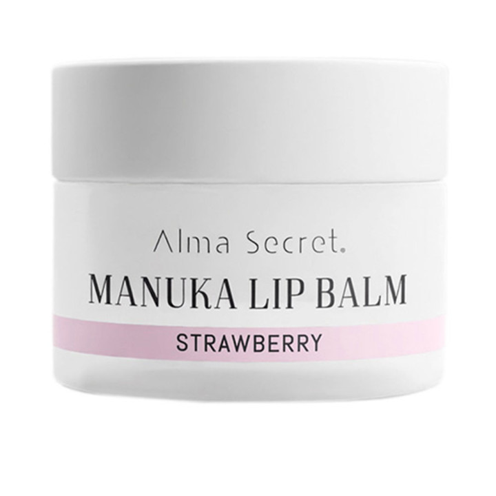 Balsam de buze reparator cu aroma de capsuni Alma Secret MANUKA fresa 10 ml