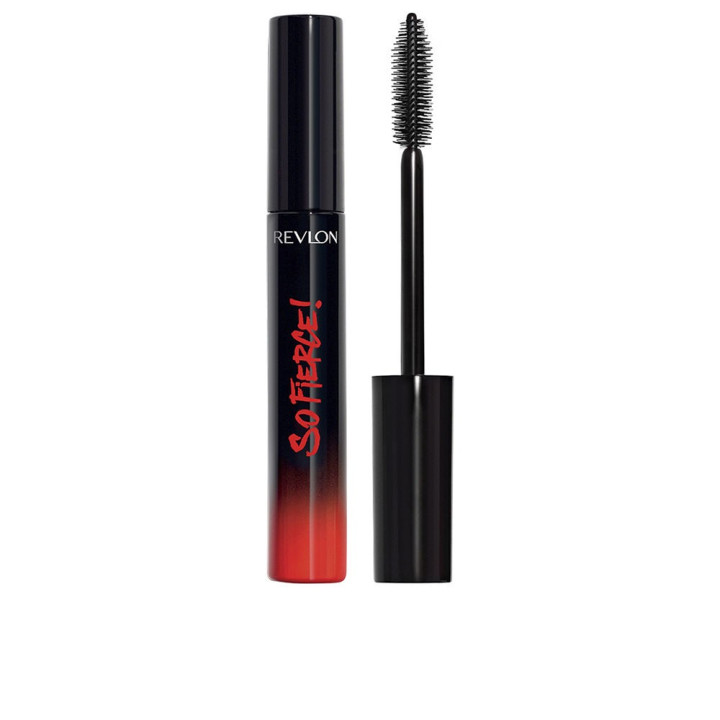 Mascara intens pigmentata cu efect de volum Revlon SO FIERCE! blackest black 7.5 ml