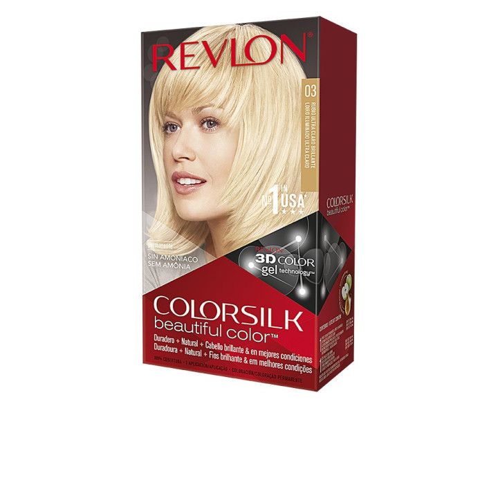 Vopsea de par permanenta fara amoniac Revlon COLORSILK 03 ultra light blonde 1 buc