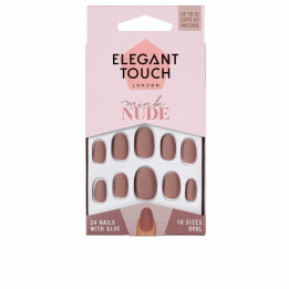 POLISHED COLOUR nails with glue oval #mink nude