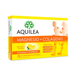 Comprimate masticabile pentru sanatatea articulatiilor, oaselor si muschilor Aquilea MAGNESIO + COLÁGENO 30 buc