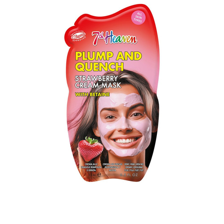 Masca faciala cremoasa cu capsuni 7th Heaven PLUMP AND QUENCH 15 g