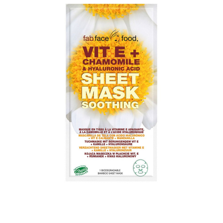 Masca faciala cu vitamina E, musetel si acid hialuronic 7th Heaven FAB FACE FOOD VIT E + CHAMOMILE &amp; HYALURONIC ACID 1 buc