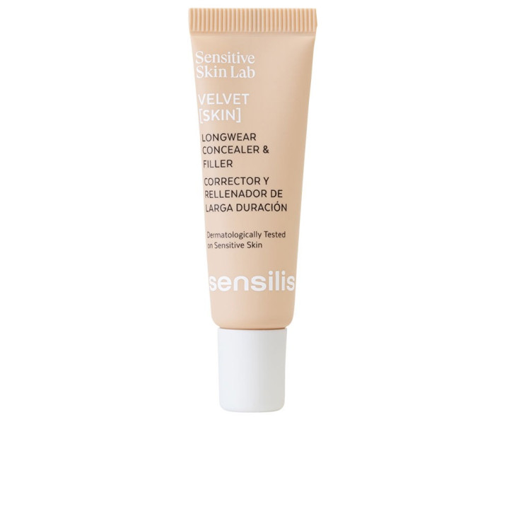 Corector 2 in 1 cu acoperire ridicata Sensilis VELVET SKIN 02 beige 7 ml