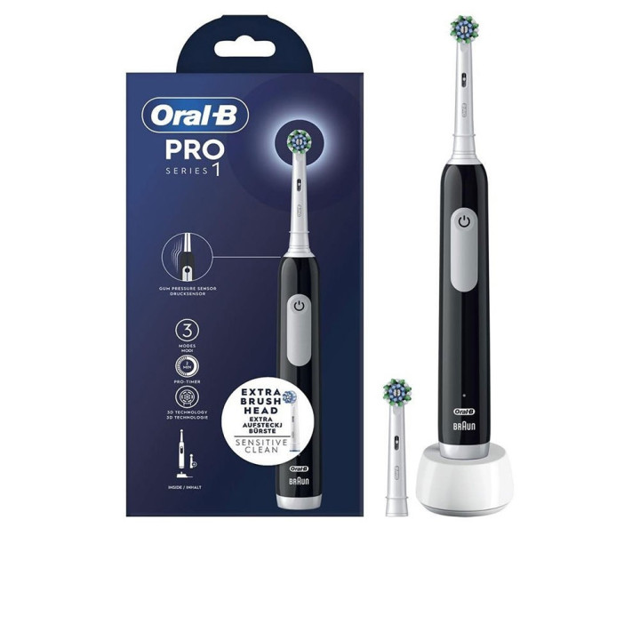 Periuta de dinti electrica pentru curatare eficienta Oral-B PRO SERIES 1 NEGRO 1 buc