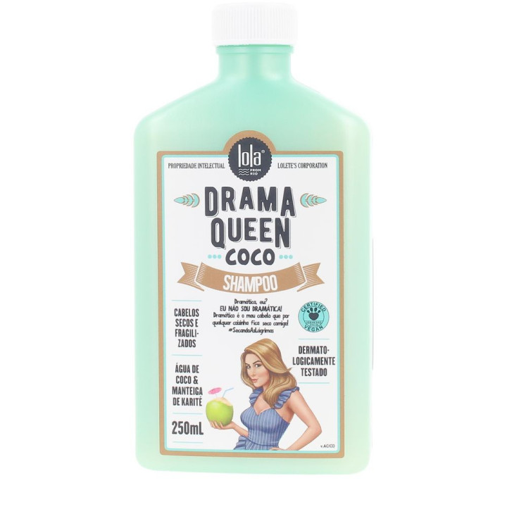 Sampon hidratant si nutritiv pentru par uscat si fragil Lola Cosmetics DRAMA QUEEN COCO 250 ml
