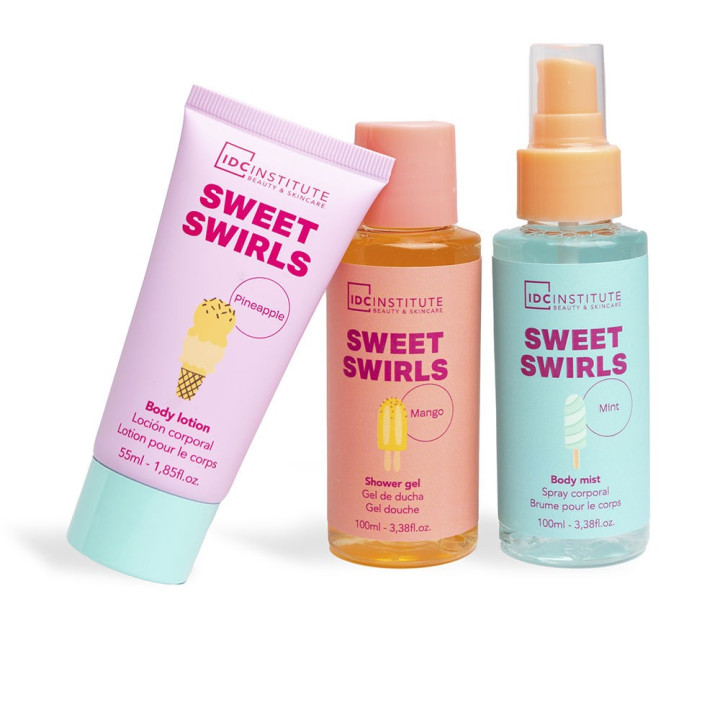 Set pentru ingrijirea corpului IDC INSTITUTE SWEET SWIRLS 4 buc