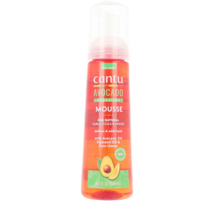 Spuma hidratanta pentru stilizarea parului cret si texturat cantu AVOCADO HYDRATING 248 ml