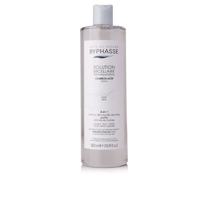 Solutie micelara demachianta cu carbune activ BYPHASSE SOLUCIÓN MICELAR 500 ml