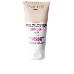 Crema faciala anti-imbatranire cu pigmenti de culoare BYPHASSE CREMA FACIAL SPF50+ #Medium 50 ml
