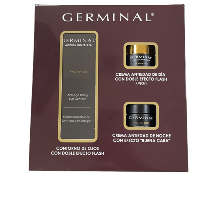 Set pentru ingrijirea faciala Germinal CONTORNO DE OJOS ACCIÓN INMEDIATA RADIANCE 3 buc
