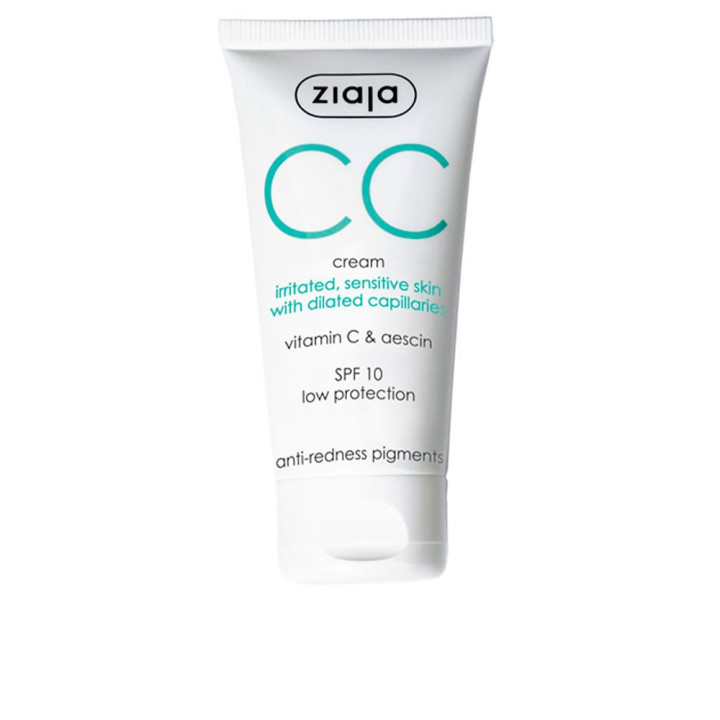 Crema corectoare pentru tenul iritat si sensibil Ziaja CC CREAM SPF10 50 ml