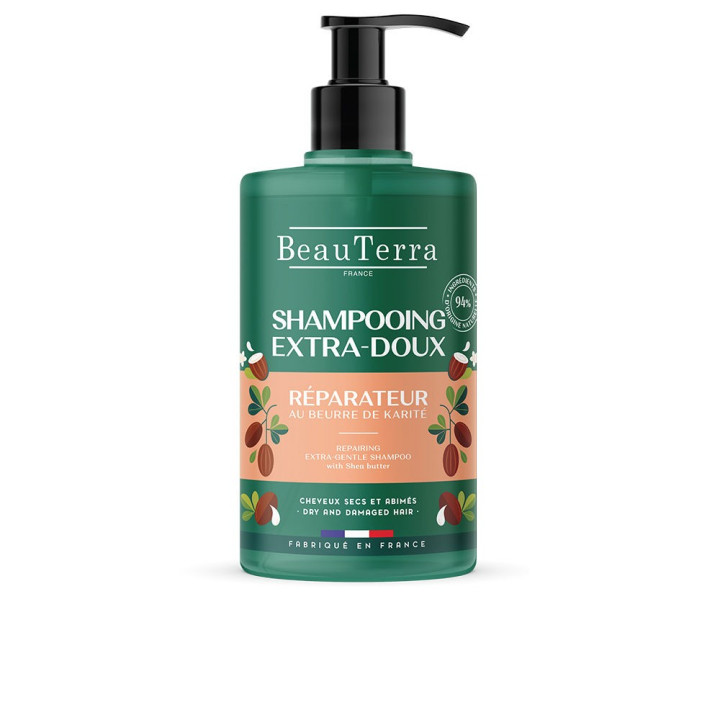 Sampon cu efect reparator pentru par deteriorat BeauTerra EXTRA-DOUX 750 ml
