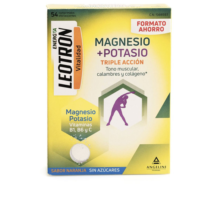 MAGNESIUM + POTASSIUM ENERGY triple action effervescent tablets #Orange 54 u