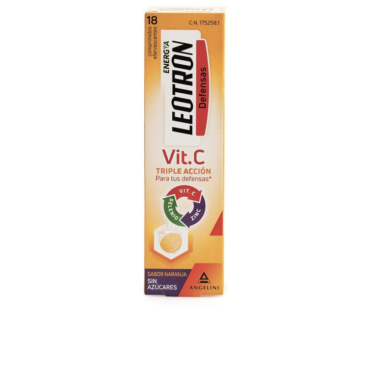 Supliment alimentar efervescent cu aroma de portocala LEOTRON VITAMINA C 18 tablete