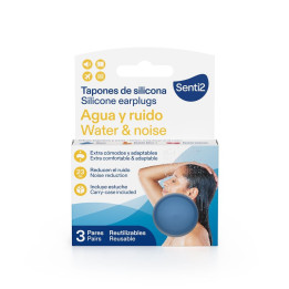 Set Dopuri de urechi din silicon pentru apa si zgomot Senti2 AGUA Y RUIDO 3 buc