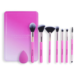 Set Pensule de machiaj cu peri sintetici Revolution THE BRUSH EDIT GIFT 8 buc