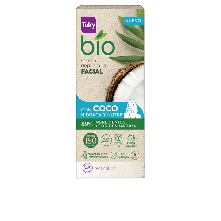 Crema depilatoare pentru parul facial Taky BIO COCO 20 ml