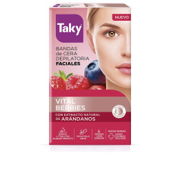 Benzi cu ceara pentru epilarea tenului Taky FRUTOS ROJOS 16 benzi