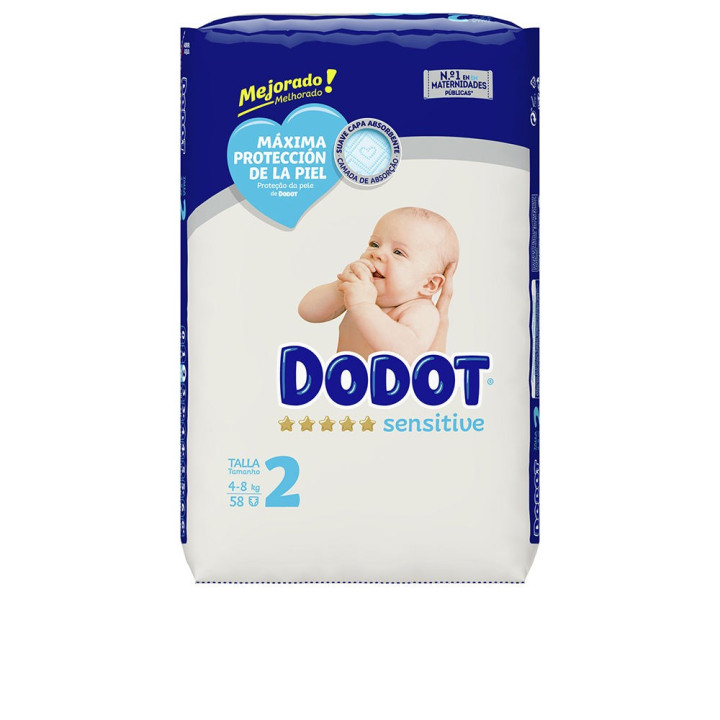 DODOT SENSITIVE RN size 2 diapers 4-8 kg 58 u
