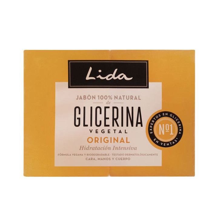 LIDA SOAP 100% NATURAL ORIGINAL GLYCERINE LOT 2 x 125 gr