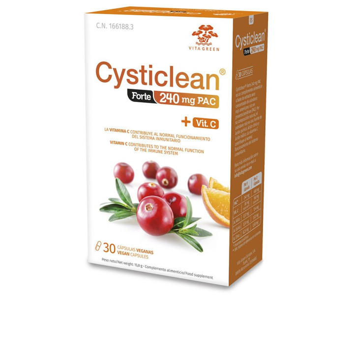 CYSTICLEAN FORTE with PAC and Vit C and Cranberry capsules 30 u