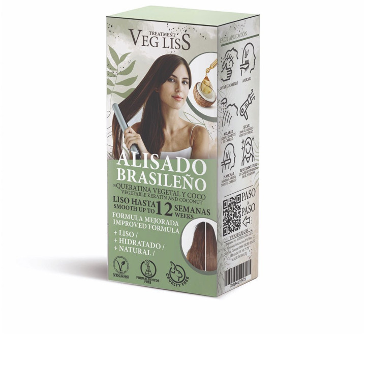 Set pentru indreptarea parului cu keratina vegetala si cocos VEG LISS alisado brasileño con queratina vegetal y coco 150 ml