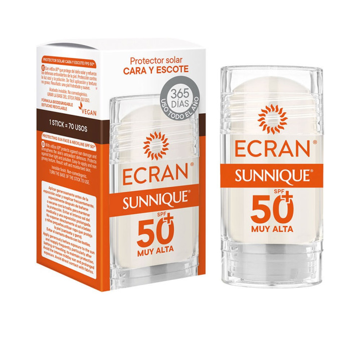 Stick de protectie solara pentru ten si decolteu ECRAN SUNNIQUE SPF50+ 30 ml