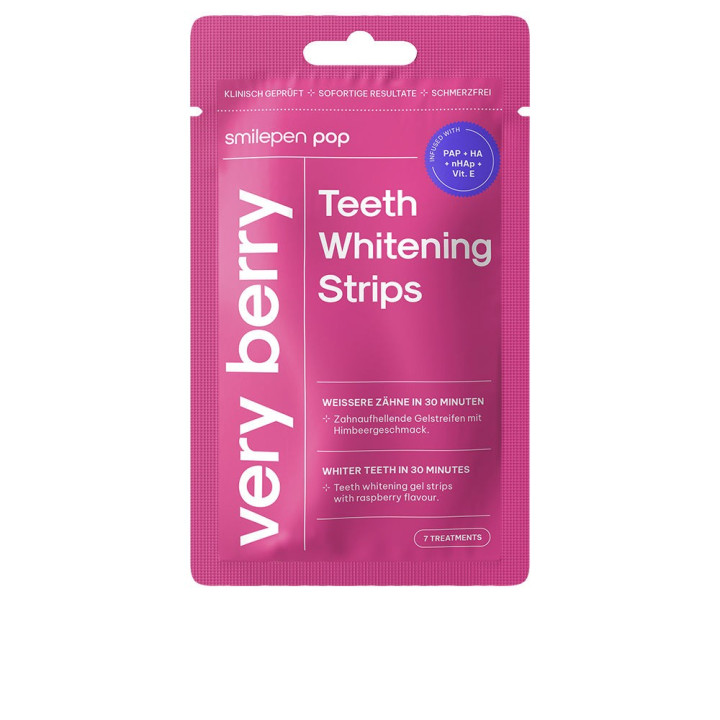 POP. Strawberry Flavored Whitening Strips 7 Units