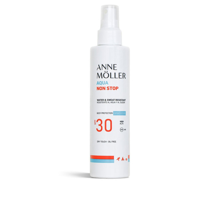 AQUA NON STOP water and sweat resistant spray lotion SPF30 175 ml