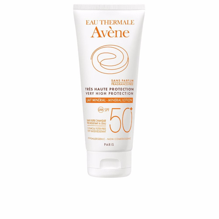 Lapte de corp hidratant si calmant cu protectie solara Avene SOLAIRE HAUTE PROTECTION leche mineral SPF50+ 100 ml