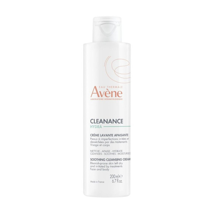 Crema calmanta de curatare faciala pentru tenul uscat sau iritat Avene CLEANANCE HYDRA 200 ml
