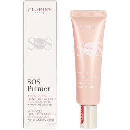 Baza de machiaj pentru ten cu finisaj luminos CLARINS SOS PRIMER 01 rose 30 ml