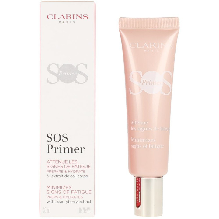 Baza de machiaj pentru ten cu finisaj luminos CLARINS SOS PRIMER 01 rose 30 ml