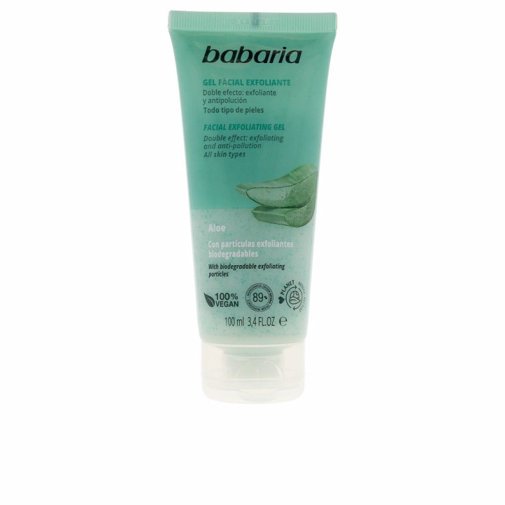 Exfoliant facial pentru toate tipurile de ten Babaria ALOE VERA 100 ml