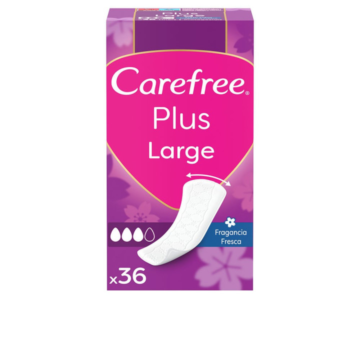Absorbante mari cu protectie de lunga durata Carefree plus large 36 buc