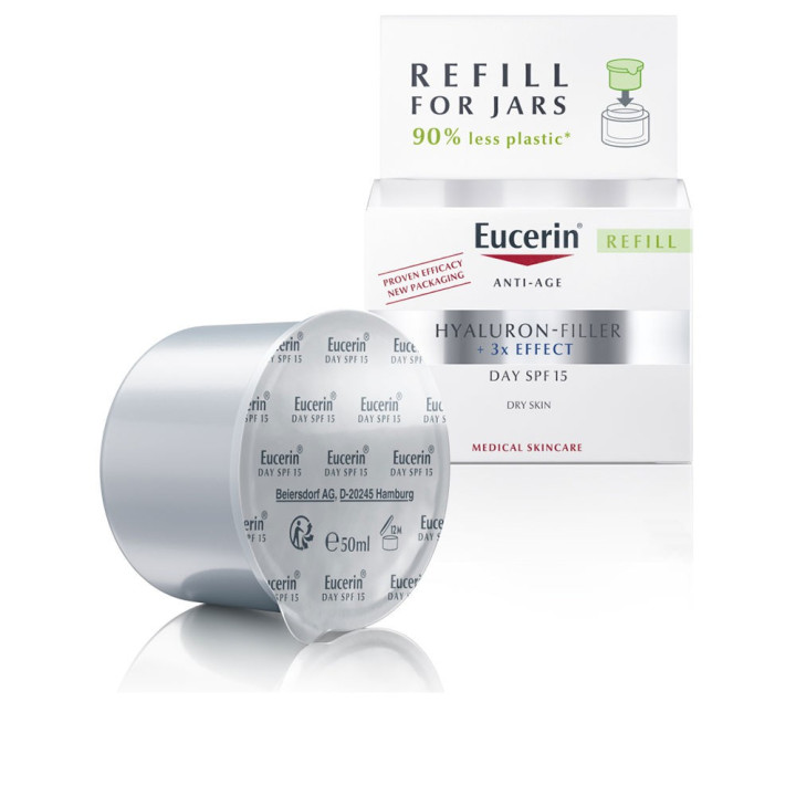 Rezerva crema de zi hidratanta pentru tenul uscat Eucerin HYALURON FILLER SPF15 50 ml