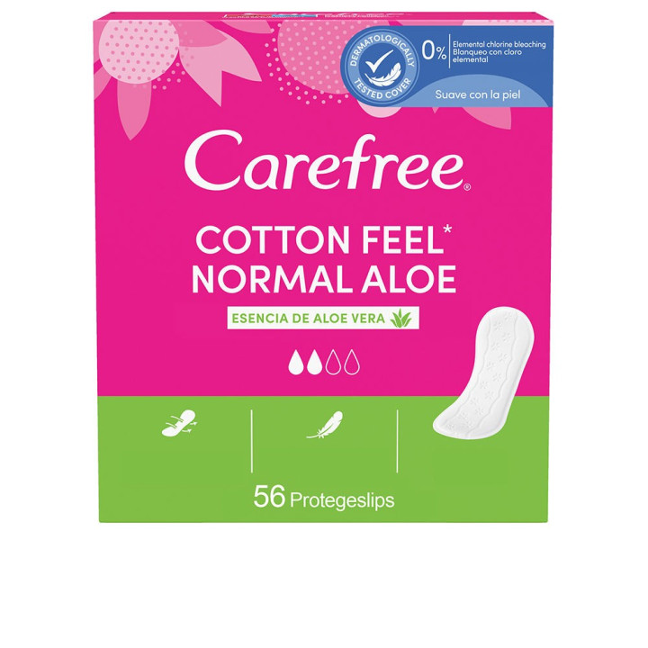 Absorbante zilnice Carefree COTTON aloe 56 buc