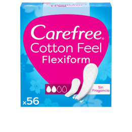 Absorbante zilnice fara parfum Carefree Flexiform Protector Cotton  56 buc