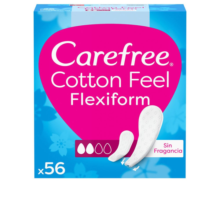 Absorbante zilnice fara parfum Carefree Flexiform Protector Cotton  56 buc