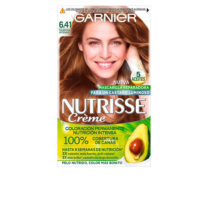 Vopsea de par permanenta Garnir NUTRISSE 6.41 sweet amber 1 buc