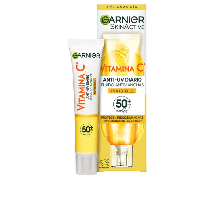 Protectie solara faciala cu vitamina C Garnier SKINACTIVE VITAMINA C SPF50+ 40 ml