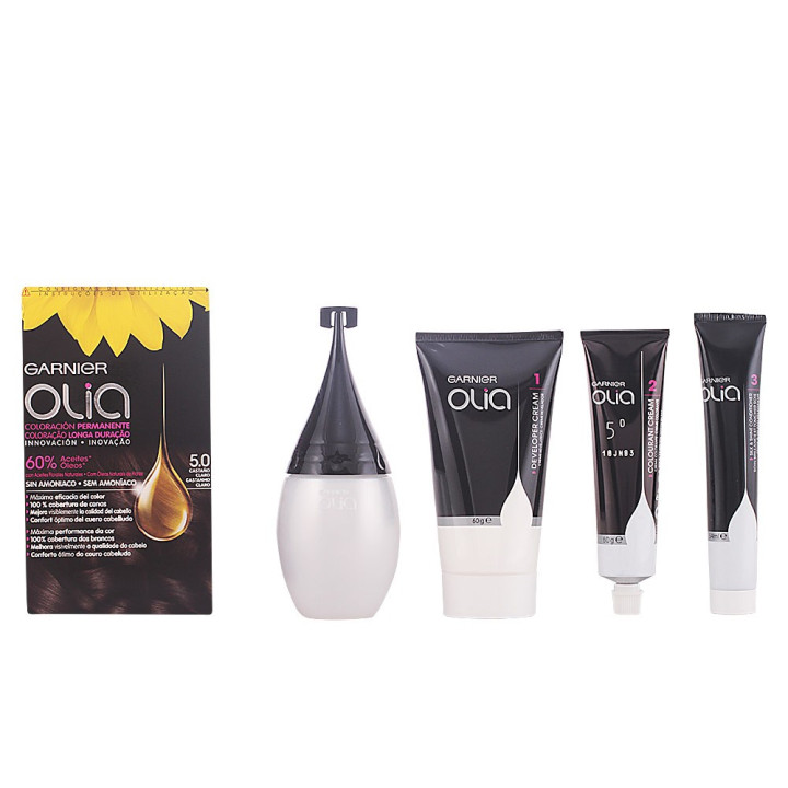 OLIA coloración permanente sin amoniaco #5.0-castaño claro 1 u